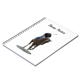 Galloping Thoroughbred Horse Spiral Foto Notebook Notizblock