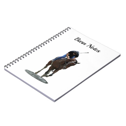 Galloping Thoroughbred Horse Spiral Foto Notebook Notizblock (Linke Seite)