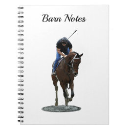 Galloping Thoroughbred Horse Spiral Foto Notebook Notizblock