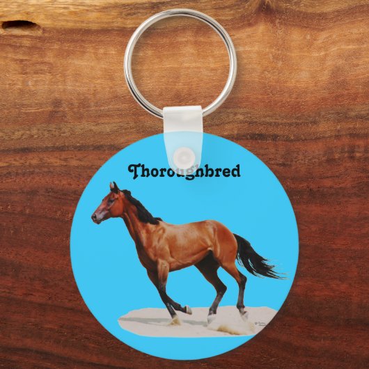 Galloping Thoroughbred Schlüsselanhänger (Vorderseite)