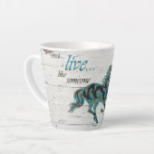 Galloping Turquoise Horse Milchtasse (Linke Ecke)
