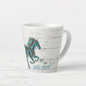 Galloping Turquoise Horse Milchtasse (Rechte Ecke)