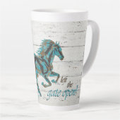 Galloping Turquoise Horse Milchtasse (Rechte Ecke)