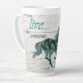Galloping Turquoise Horse Milchtasse (Linke Ecke)
