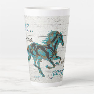 Galloping Turquoise Horse Milchtasse