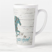 Galloping Turquoise Horse Milchtasse (Rechts)