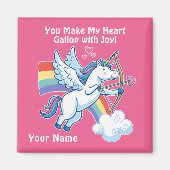 Galloping Unicorn Cupid’s Love Magic  Magnet (Vorne)