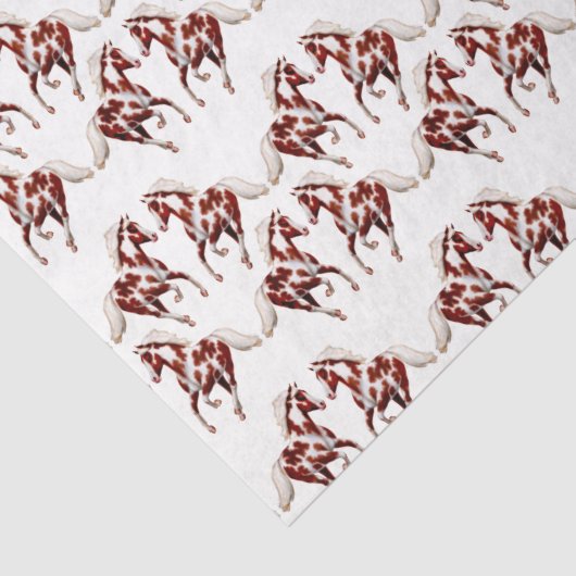 Galloping Western Paint Horse Gewebe Papier (Detail)