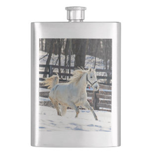 Galloping White Horse Flachmann