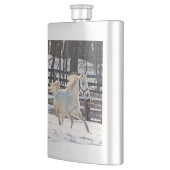 Galloping White Horse Flachmann (Links)