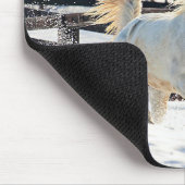 Galloping White Horse Mousepad (Ecke)