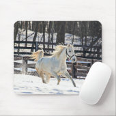 Galloping White Horse Mousepad (Mit Mouse)