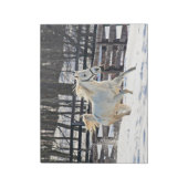 Galloping White Horse Notizblock (Rotiert)