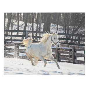 Galloping White Horse Notizblock
