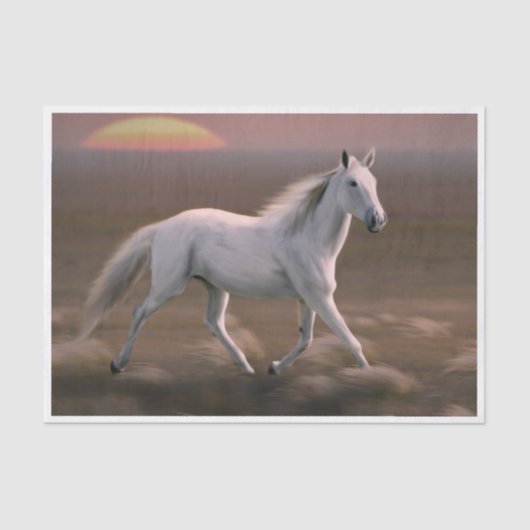 Galloping White Horse Seidenpapier (Vorderseite)