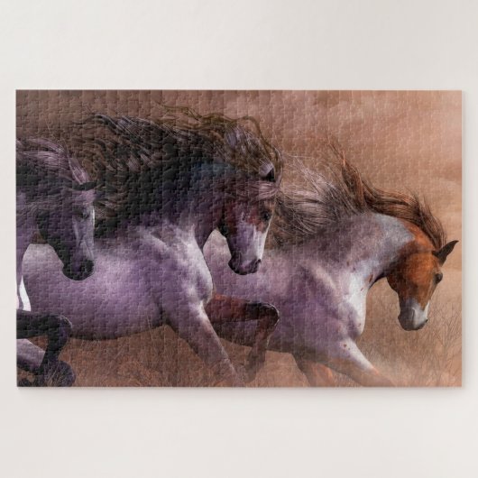 Galloping Wilde Pferde Jigsaw Puzzles (Horizontal)