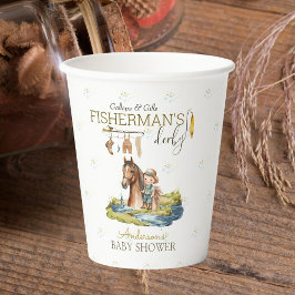 Gallops and Gills Fisherman Derby Babydusche Pappbecher