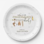 Gallops and Gills Fisherman's Derby Baby Shower Pappteller (Vorderseite)