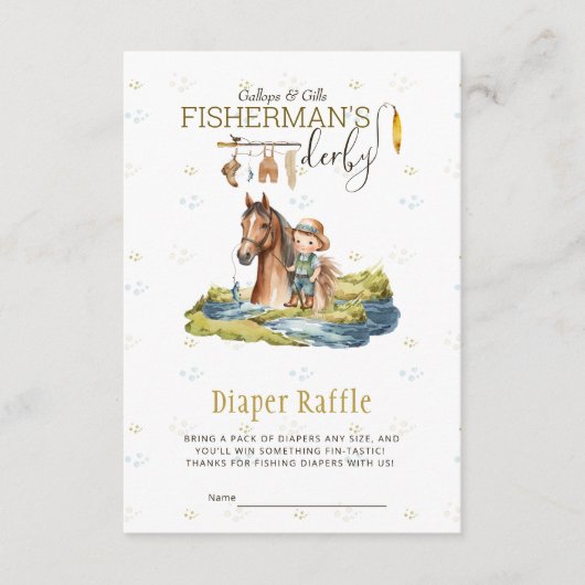 Gallops and Gills Fisherman's Derby Diaper Raffle Begleitkarte (Vorderseite)