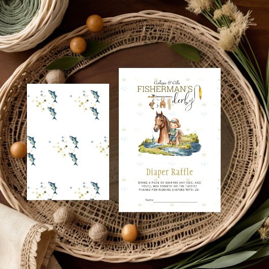 Gallops and Gills Fisherman's Derby Diaper Raffle Begleitkarte