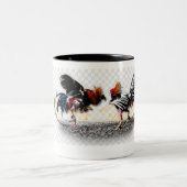 Gallos de Pelea en tu Taza de Café Zweifarbige Tasse (Mittel)