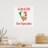 Gallos Son Especiales Poster (Küche)