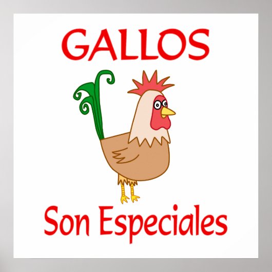 Gallos Son Especiales Poster (Vorne)