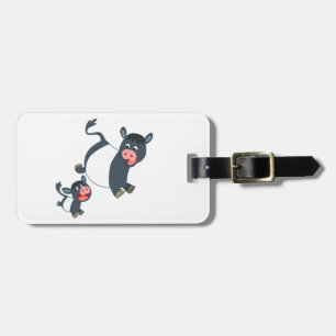 Galloway Cow & Calf Luggage Tag Gepäckanhänger