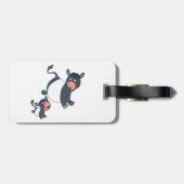 Galloway Cow & Calf Luggage Tag Gepäckanhänger (Rückseite horizontal)