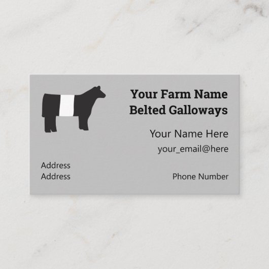 Galloway Farm Business Cards Visitenkarte (Vorderseite)