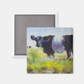 Galloway-Kuh-Gemälde Magnet (Vorderseite/Rückseite)