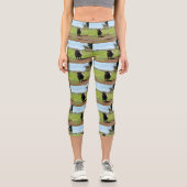Galloway Kuh im Land, Hochkapseln-Leggings, Capri Leggings (Vorderseite)