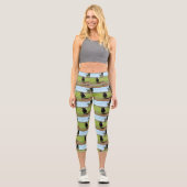 Galloway Kuh im Land, Hochkapseln-Leggings, Capri Leggings (Vorderseite)