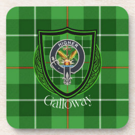 Galloway schottischer Clan Tartan & Wappen Getränkeuntersetzer