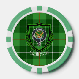 Galloway schottischer Clan Tartan & Wappen Pokerchips