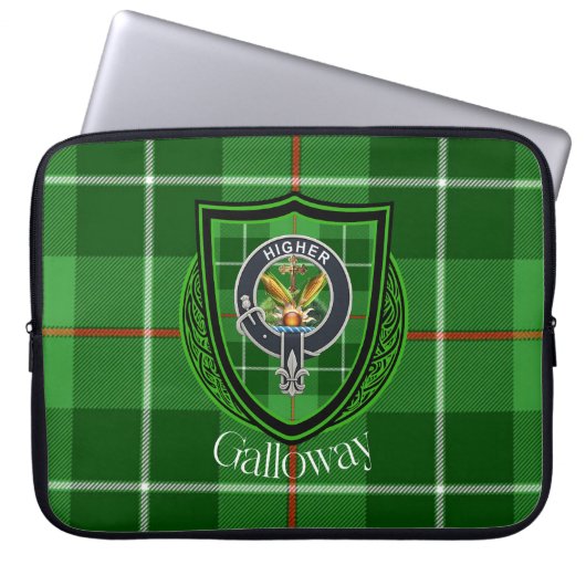 Galloway Scottish Clan Tartan and Crest  Laptopschutzhülle (Vorderseite)