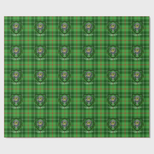 Galloway Scottish Clan Tartan & Crest Geschenkpapier (Flach)