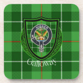 Galloway Scottish Clan Tartan & Crest Getränkeuntersetzer (Vorderseite)