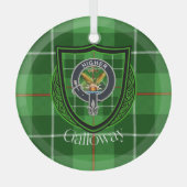 Galloway Scottish Clan Tartan & Crest Ornament Aus Glas (Vorderseite)