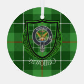 Galloway Scottish Clan Tartan & Crest Ornament Aus Glas (Rückseite)