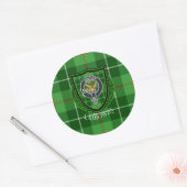 Galloway Scottish Clan Tartan & Crest Runder Aufkleber (Umschlag)