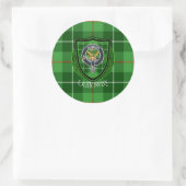 Galloway Scottish Clan Tartan & Crest Runder Aufkleber (Tasche)