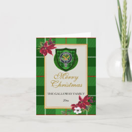 Galloway Scottish Clan Tartan und Wappen Karte