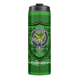 Galloway Scottish Clan Tartan & Wappen Thermosbecher