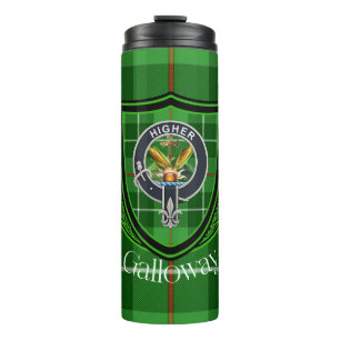 Galloway Scottish Clan Tartan & Wappen Thermosbecher