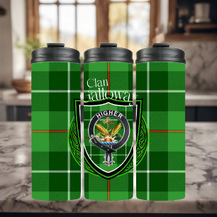Galloway Scottish Clan Tartan & Wappen Thermosbecher