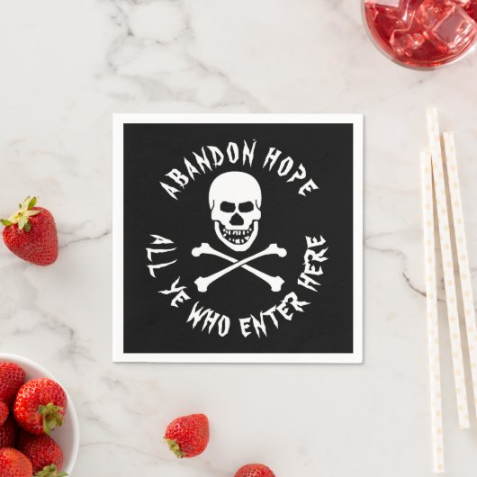 Gallows Spaß Dante's Inferno Skull Crossbones Serviette (Beispiel)