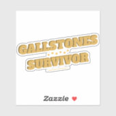 Gallstones Survivor Fun Gallblase Operation Aufkleber (Blatt)