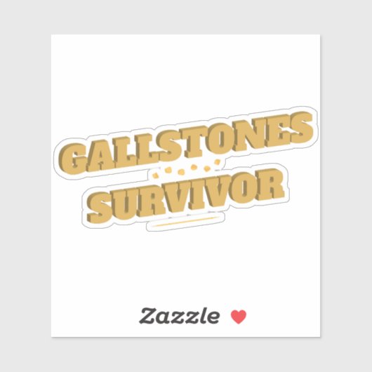 Gallstones Survivor Fun Gallblase Operation Aufkleber (Blatt)