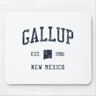 Gallup Nm Jn1 Vintage Athletic Blaues Design Mousepad